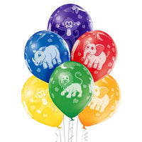 Palloncini Multicolor in Lattice Animali Zoo (50 pz) 30 cm