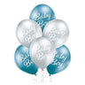 Palloncini Celesti/Argento Cromati Baby Boy (50 pz) Lattice 30 cm