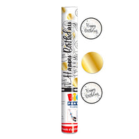 Spara Coriandoli Tondi Happy Birthday 30 cm