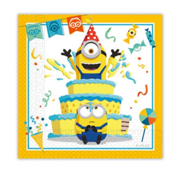 Tovaglioli Minions Torta (20 pz)