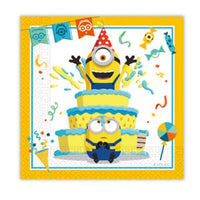Tovaglioli Minions Torta (20 pz) Carta 33 x 33 cm