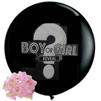 Pallone Gigante 36" Nero - Girl (Coriandoli Rosa) Lattice 90 cm