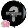 Pallone Gigante 36" Nero - Girl (Coriandoli Rosa) Lattice 90 cm