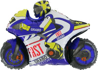 Mini Palloncino Moto Blu Mylar 30 cm