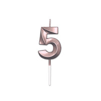 Candelina 5 Prestige Rosa Gold Metal 9 cm
