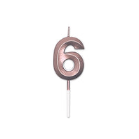 Candelina 6 Prestige Rosa Gold Metal 9 cm