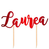 Cake Topper Laurea Rosso 20 x 13 cm