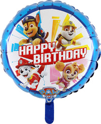 Palloncino Tondo Paw Patrol Happy Birthday Mylar 45 cm