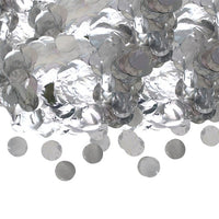 Coriandoli in Mylar Tondi Argento 4 cm