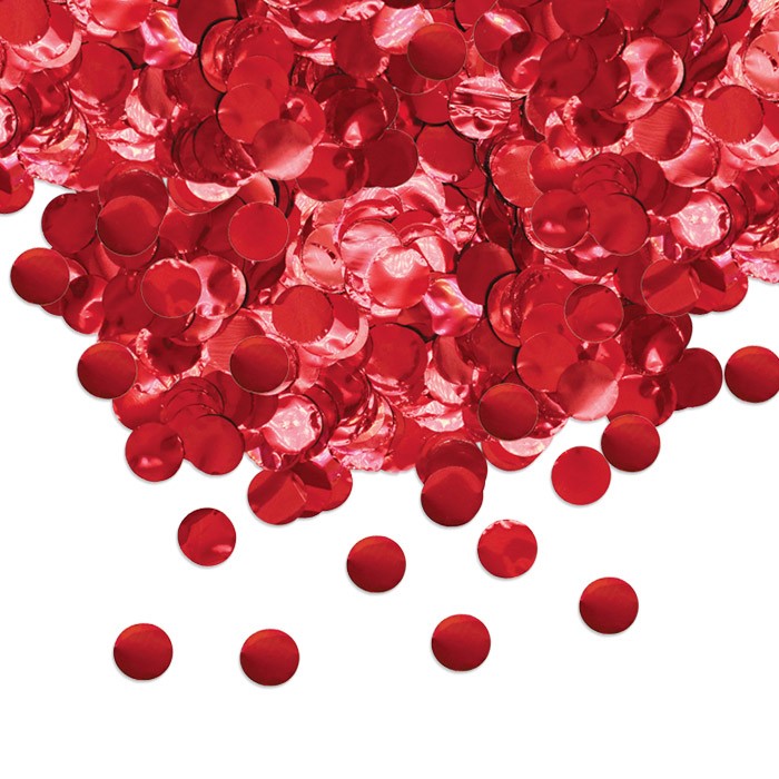 Coriandoli in Mylar Tondi Rossi