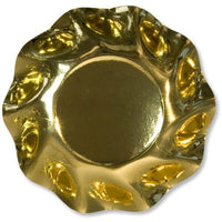 Piatti Scodelle Oro Lucido (10 pz) Carta 24 cm