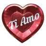 Piatti Cuore Ti Amo Metal Carta 26 x 24 cm Rosso