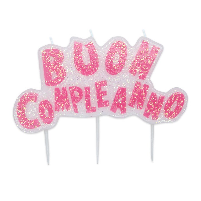 Candelina Picks Buon Complenno Rosa