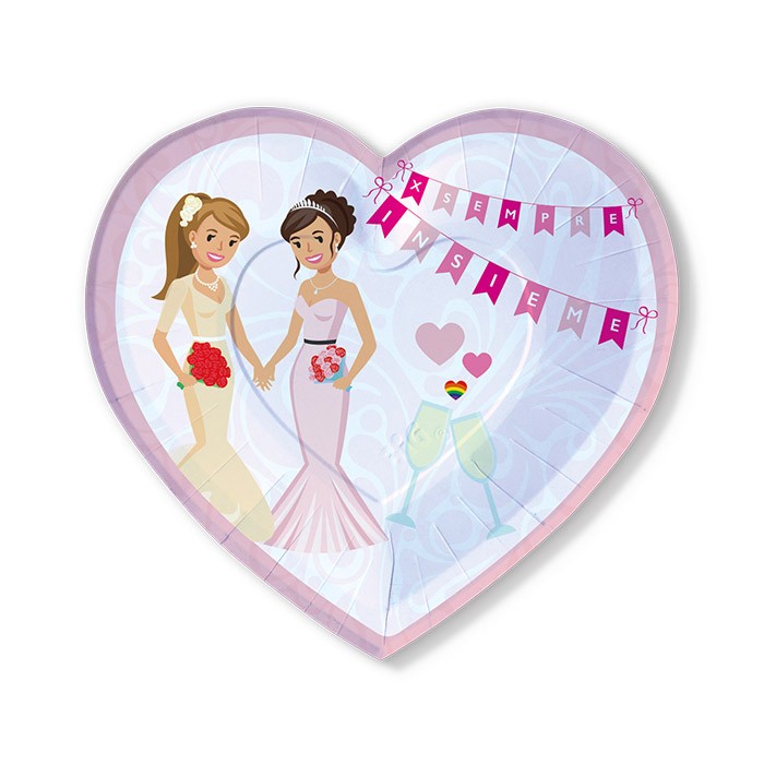 6 Piatti Cuore Per Sempre Insieme – Pink