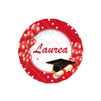 Piatti Laurea Prestige (8pz) Carta 20 cm Rosso