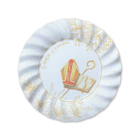 Piatti Cresima (8pz) Carta 20 cm Bianco