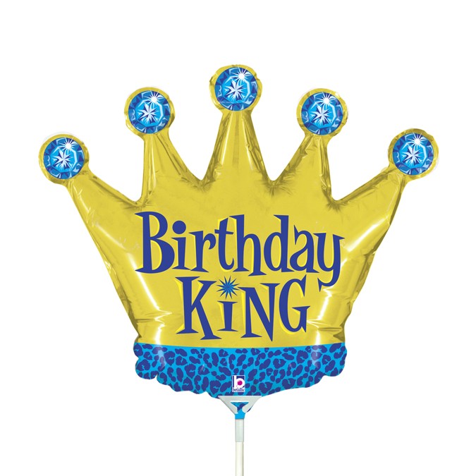 Mini Palloncino Coroncina Blua Happy Birthday