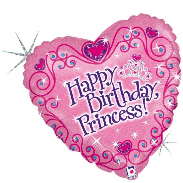 Palloncino Cuore Happy Birthday Princess