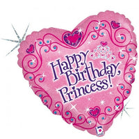 Palloncino Cuore Happy Birthday Princess Mylar