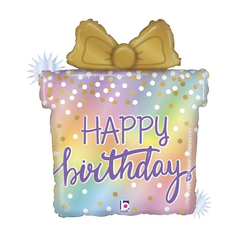 Palloncino Pacco Regalo Happy Birthday