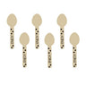Cucchiaini in Legno Pois Neri (12 pz) 10 cm