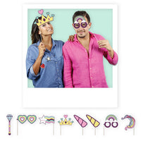 Maxi Photo Booth Unicorno (8 pz) Cartoncino