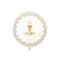 Palloncino Bianco/Avorio Prima Comunione Bianco 24" Mylar 60 cm