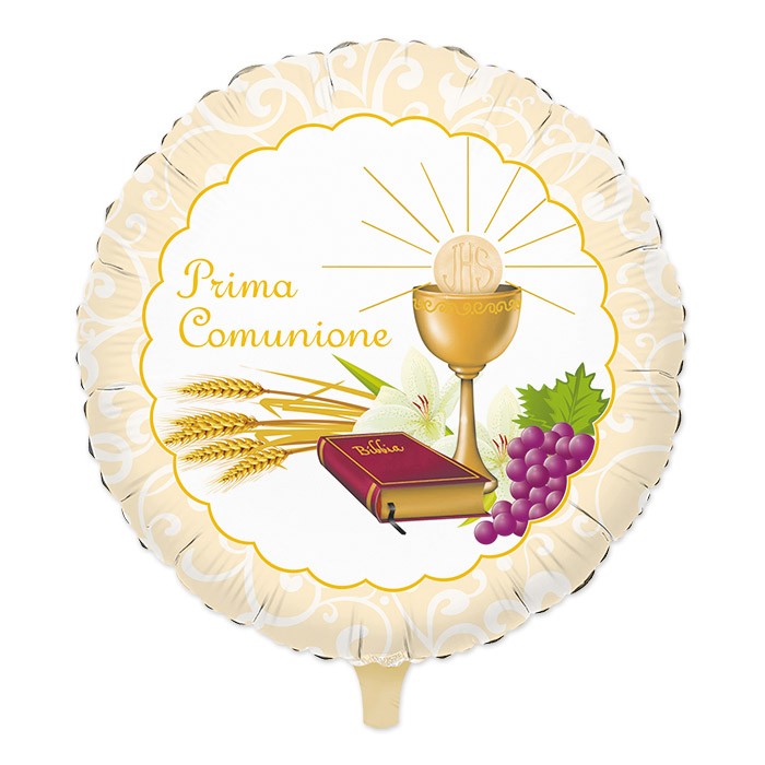 Palloncino Tondo Prima Comunione 18"
