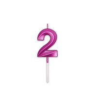 Candelina 2 Prestige Fucsia Metal 9 cm