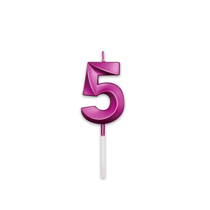 Candelina 5 Prestige Fucsia Metal