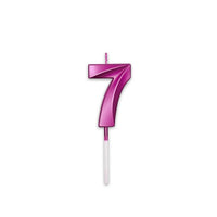 Candelina 7 Prestige Fucsia Metal 9 cm