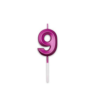 Candelina 9 Prestige Fucsia Metal 9 cm