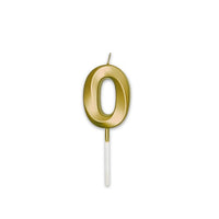 Candelina 0 Prestige Oro Metal 9 cm