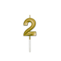 Candelina 2 Prestige Oro Metal 9 cm
