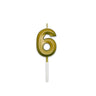 Candelina 6 Prestige Oro Metal 9 cm