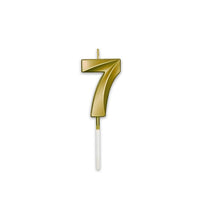 Candelina 7 Prestige Oro Metal 9 cm