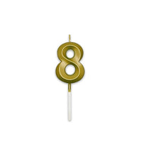 Candelina 8 Prestige Oro Metal 9 cm
