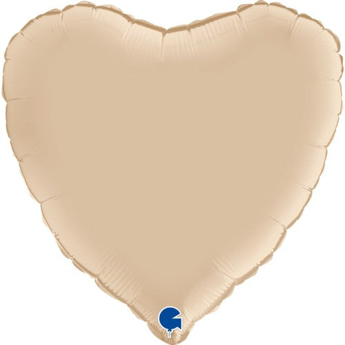 Palloncino Cuore 18" Satinato Crema