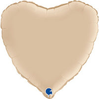 Palloncino Cuore 18" Satinato Crema Mylar 45 cm