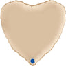 Palloncino Cuore 18" Satinato Crema Mylar 45 cm