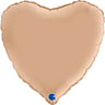 Palloncino Cuore 18" Satinato Nude Mylar 45 cm