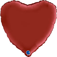 Palloncino Cuore 18" Satinato Rosso Mylar 45 cm