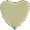 Palloncino Cuore 18" Satinato Verde Mylar 45 cm