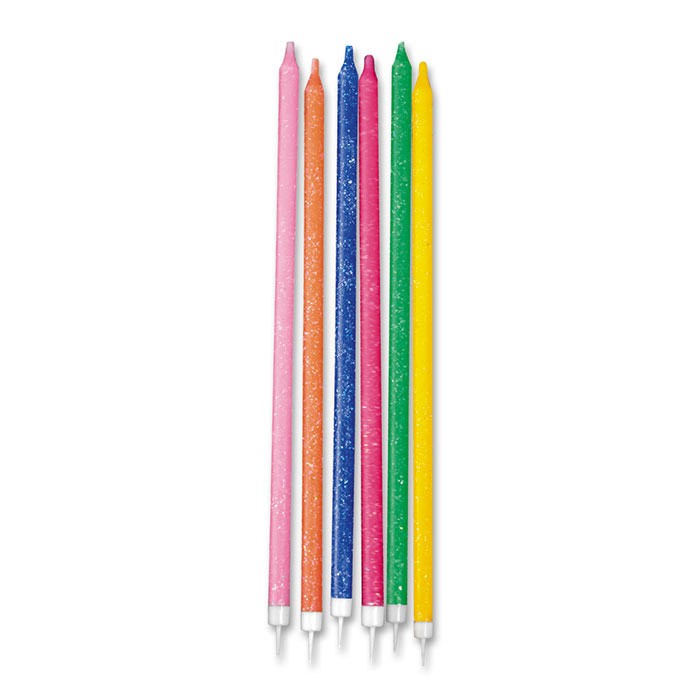 Candeline Matita Multicolor Glitter (12 pz)