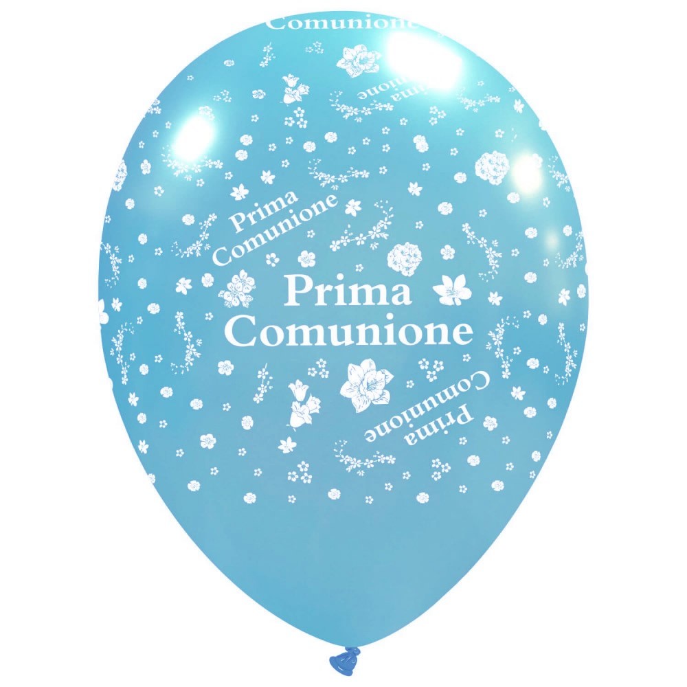 Palloncini in Lattice 13" Comunione Azzurro (10 pz)