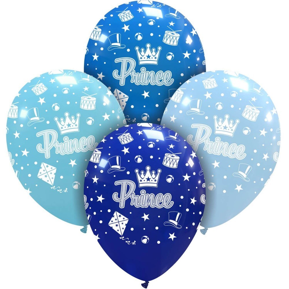Palloncini in Lattice Prince Blu e Celeste (50 pz)