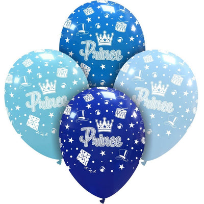 Palloncini in Lattice Prince Blu e Celeste (10 pz) 30 cm
