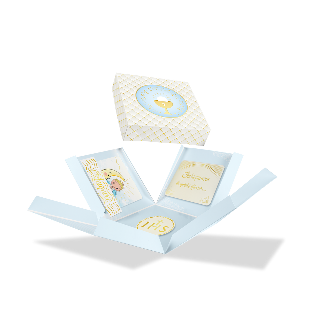 Box Surprise Prima Comunione Celeste