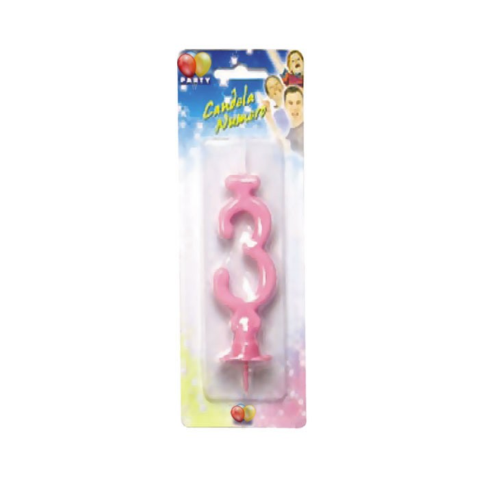 Candelina Maxi Rosa Numero 3