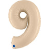 Palloncino Gigante Numero 9 - Crema Satinato Mylar 100 cm